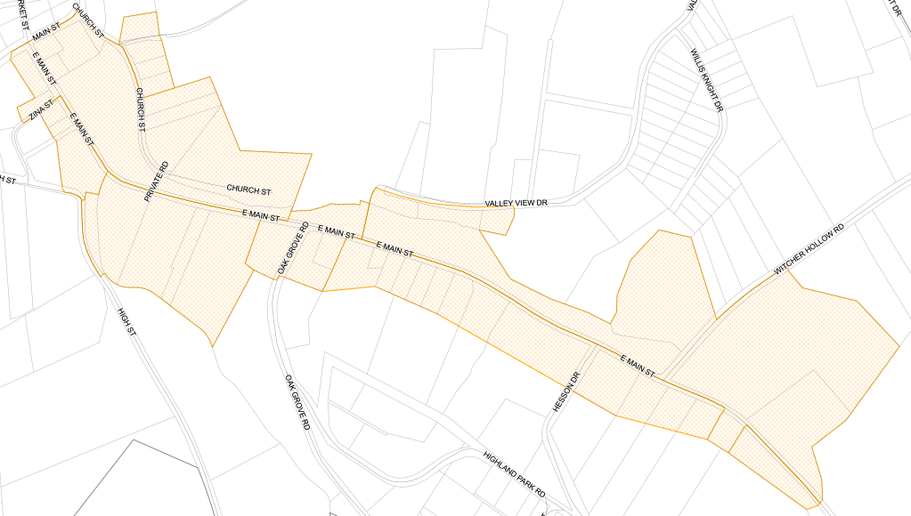 Red Boiling Springs TN Historic Planning Commission Dsitrict Map