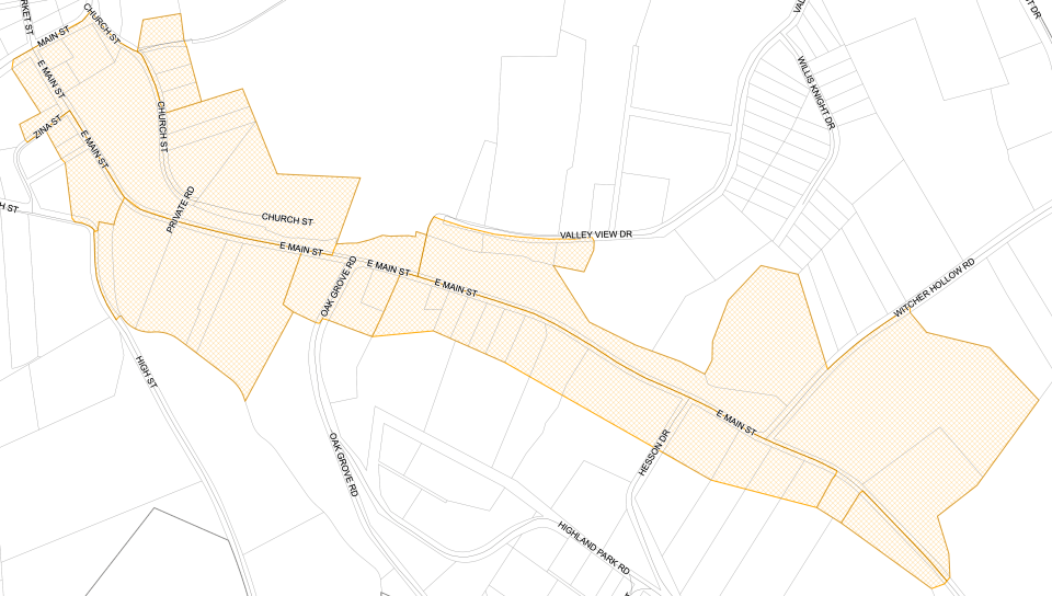 Red Boiling Springs TN Historic Planning Commission Dsitrict Map